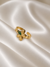 The Emerald Flora Cuff Ring ( Adjustable )