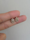 Crystal Dewdrop Ball Back Studs
