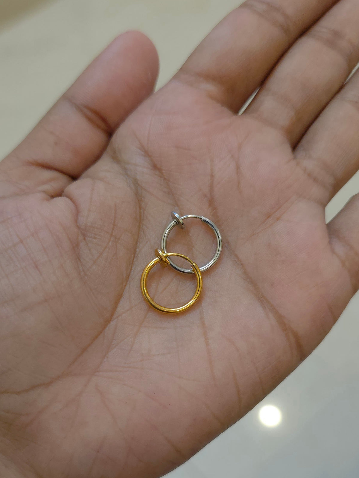 Non-Piercing Earrings Gold &Silver (Pair)