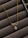 🎀 Rosé Bow Necklace