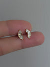 Golden Arc Crystal Ball back Studs