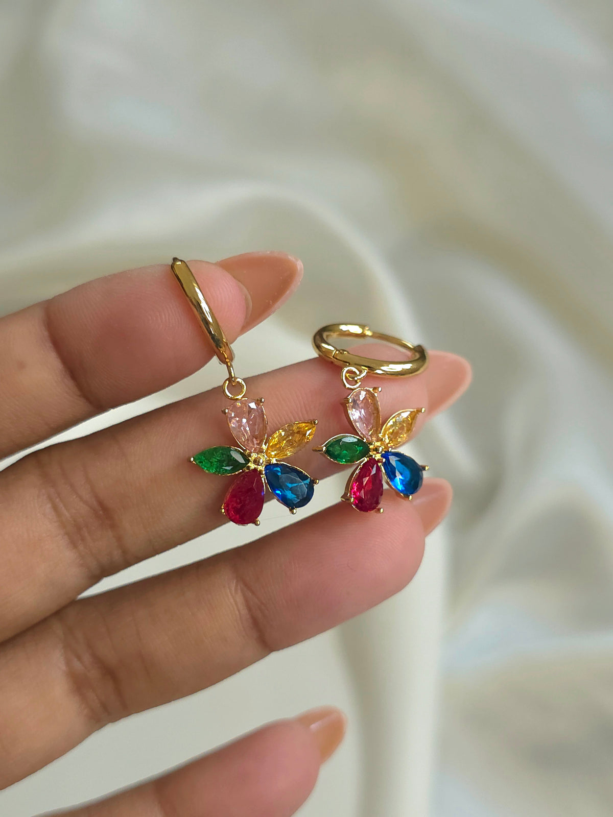 Rainbow Bloom Earrings 🌈✨
