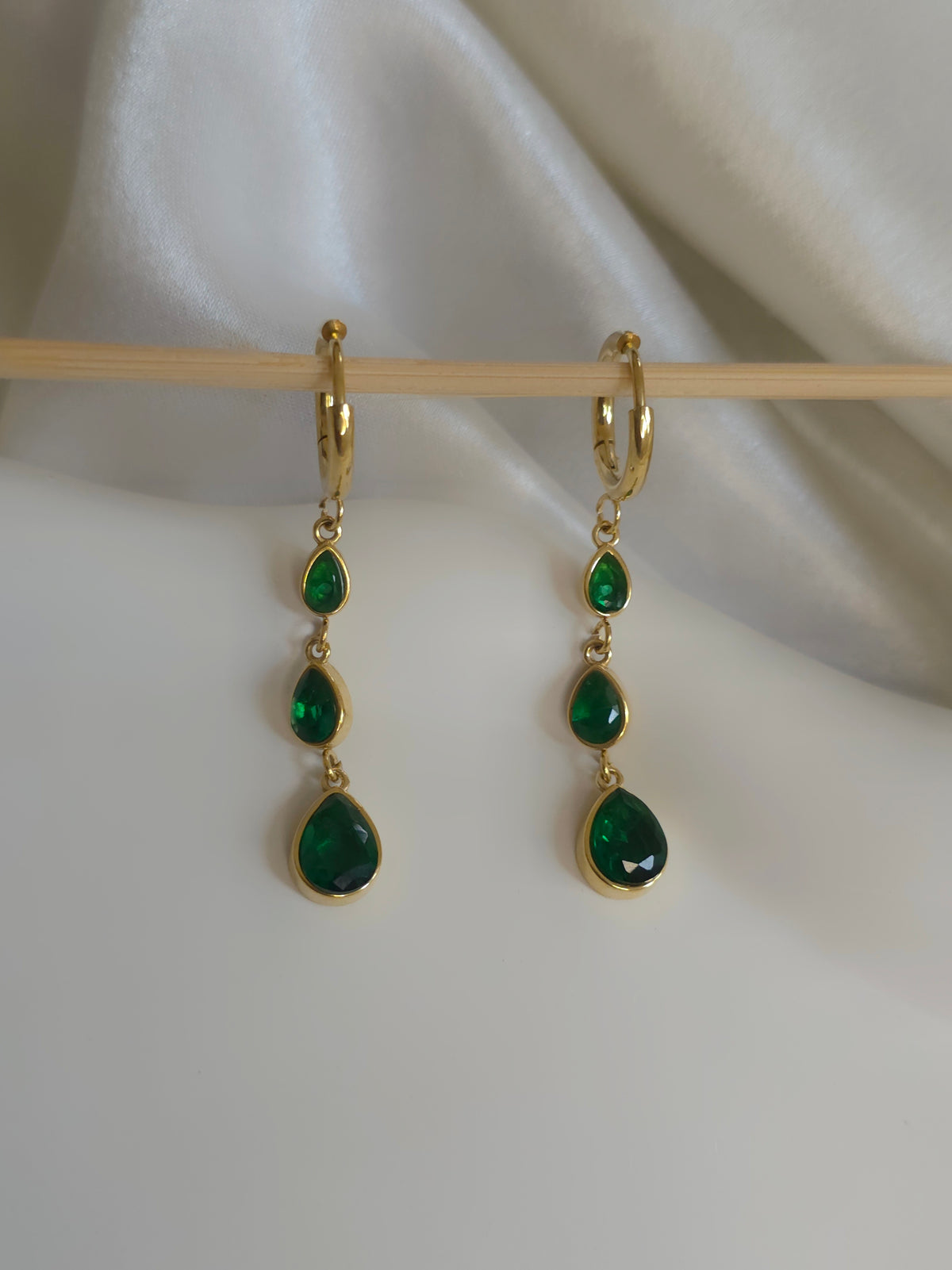 Emerald Raindrop Earrings