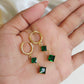 Emerald Duo hoop Earring