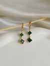 Emerald Duo hoop Earring