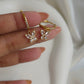 Crystal Butterfly Hoops