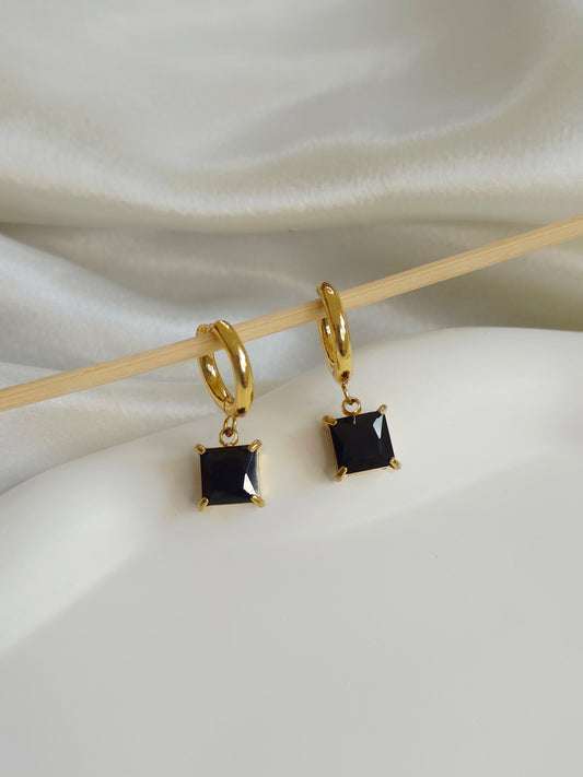 Black Luxe Hoops
