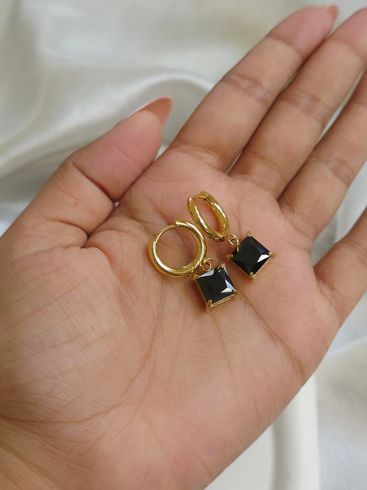 Black Luxe Hoops
