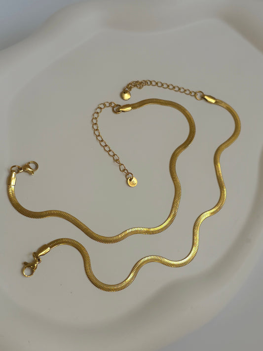 Snake Chain Anklets (Pair)