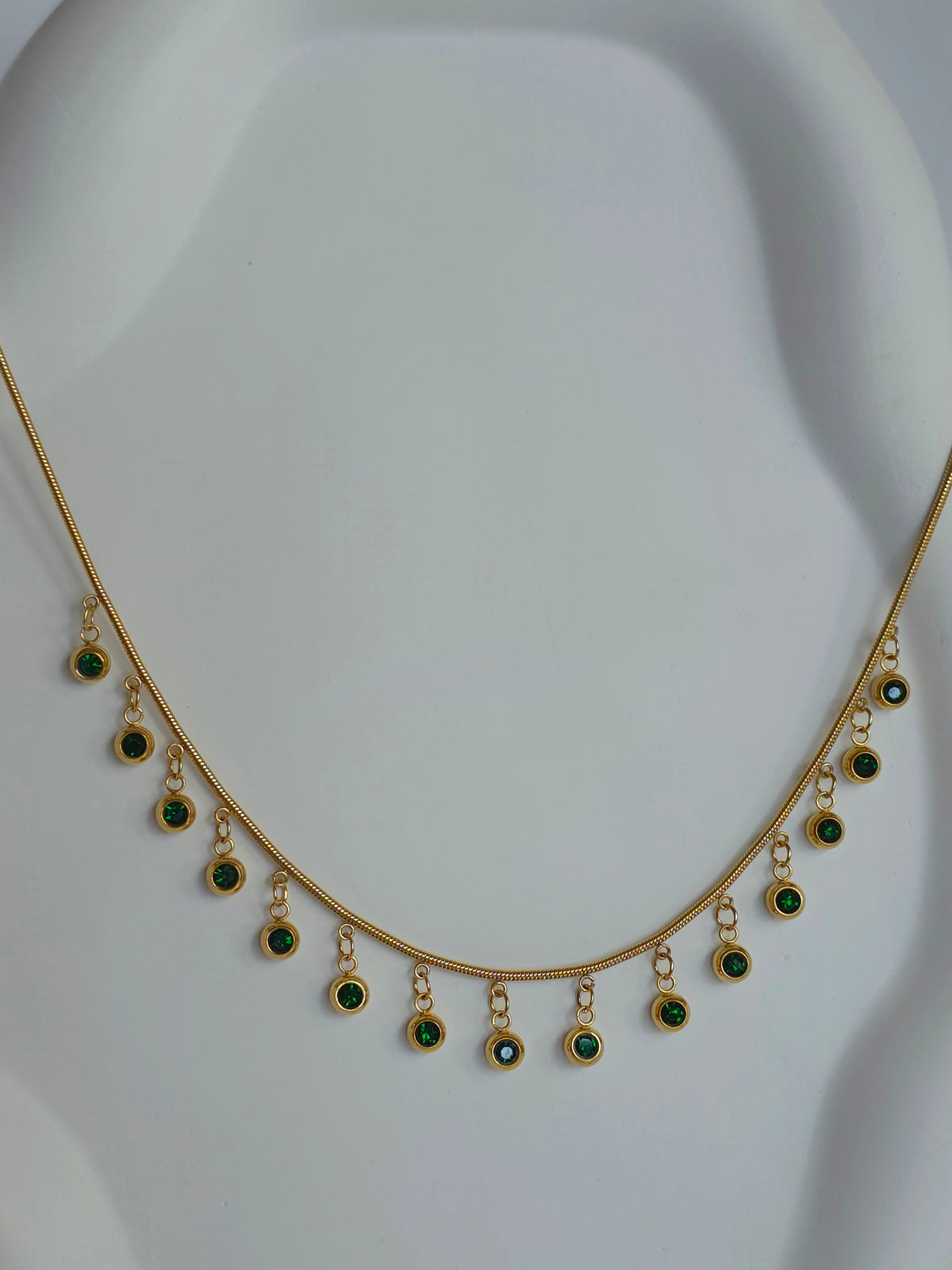 Emerald Drop Charm Chain💚