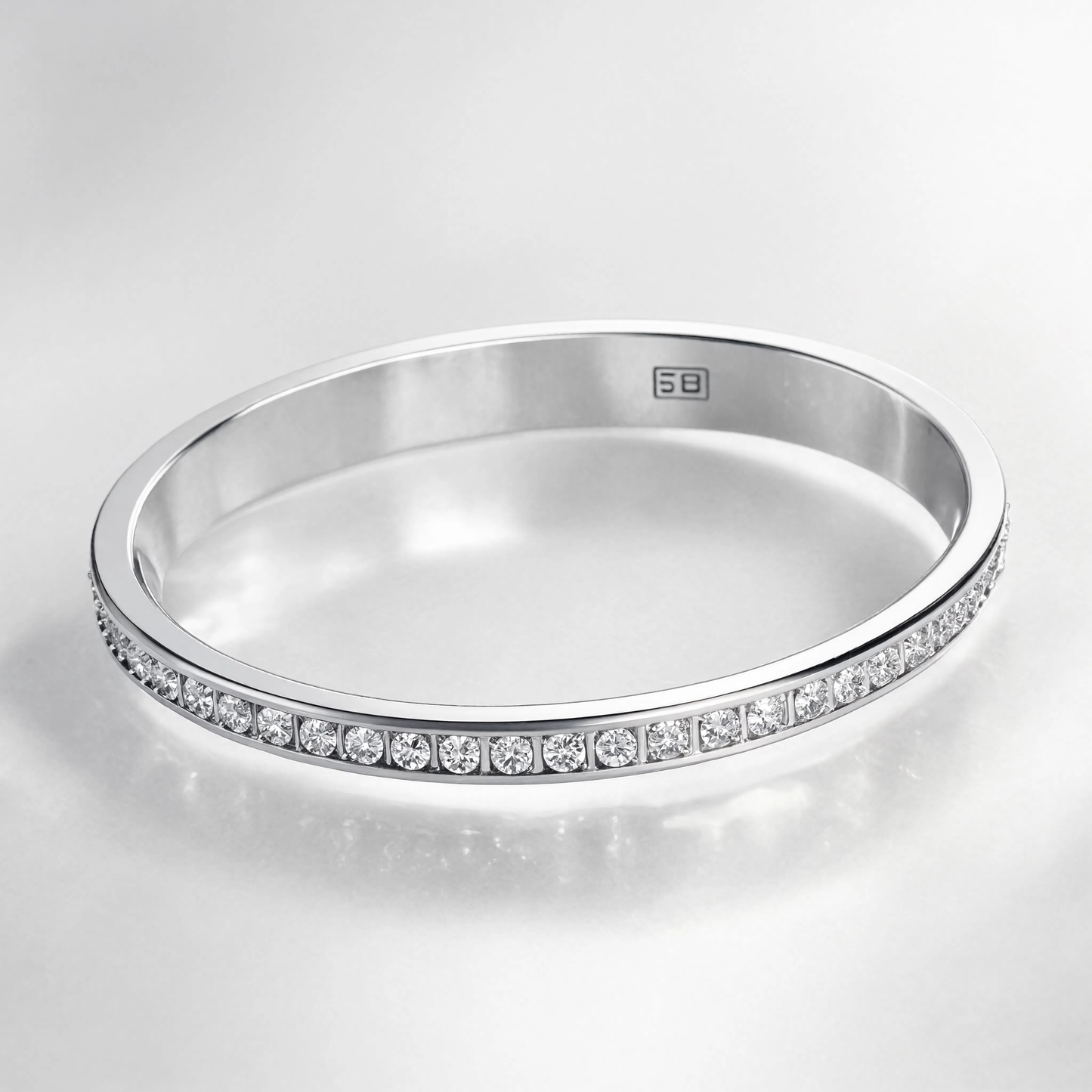Crystal Edge Bangle Bracelet