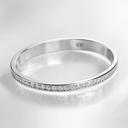 Crystal Edge Bangle Bracelet
