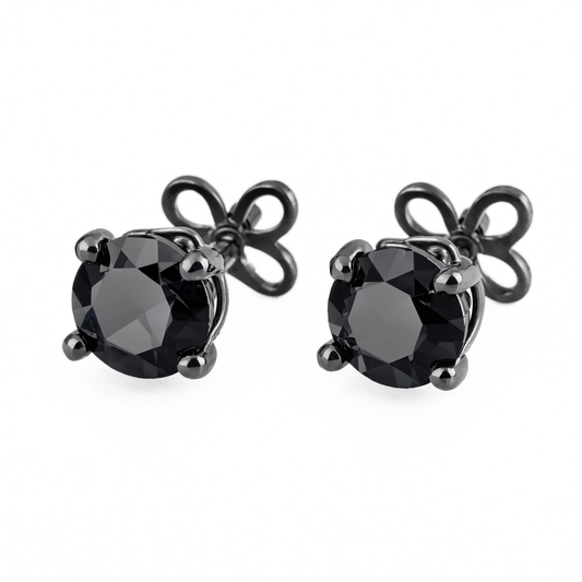 Men's Black Stone Studs