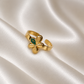 The Emerald Flora Cuff Ring ( Adjustable )