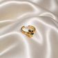 The Emerald Flora Cuff Ring ( Adjustable )