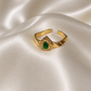 Emerald Gemstone Ring ( Adjustable )