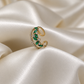 Emerald Dewdrop Crown Ring ( Adjustable )