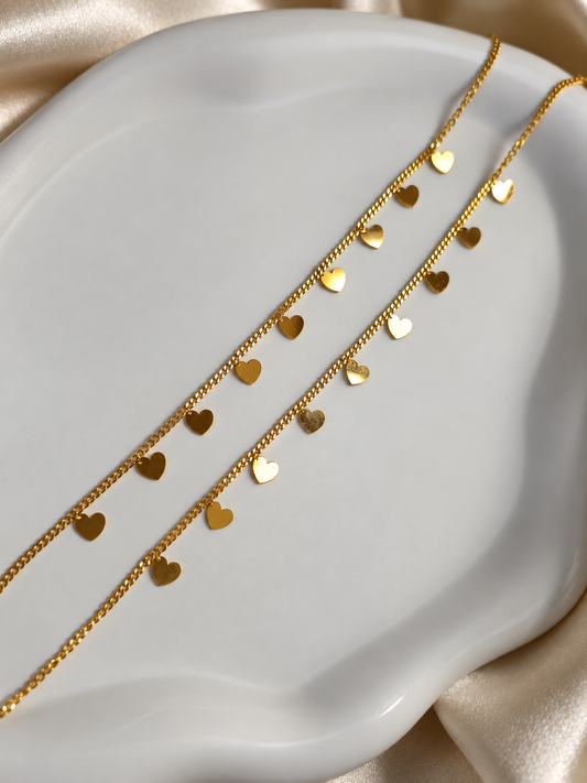 Love Drop Anklets ( Pair )