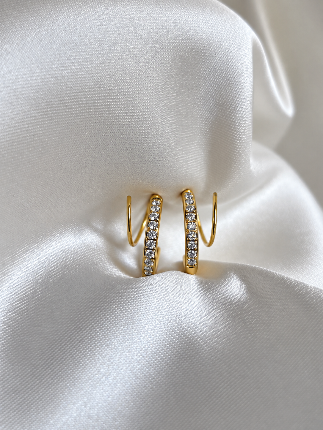 Spiral Hoop Earrings(Pair)