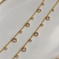 Crystal Heart Drop Anklets ( Pair )