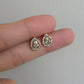 Crystal Dewdrop Ball Back Studs