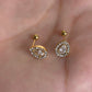 Crystal Dewdrop Ball Back Studs