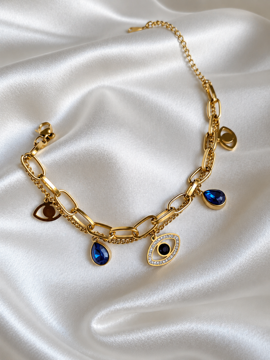 Evil Eye Double layered Bracelet