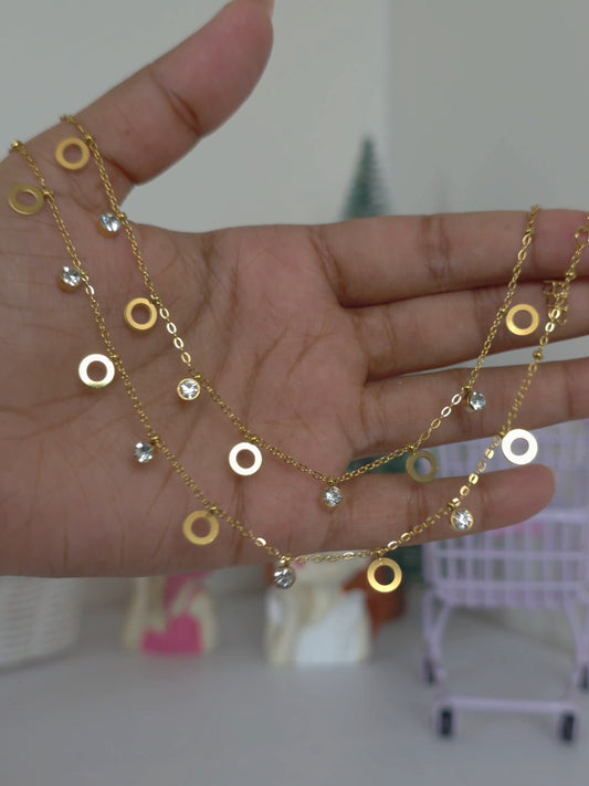 Crystal Circle Anklets (Pair)