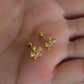 Floral Ball Back Studs