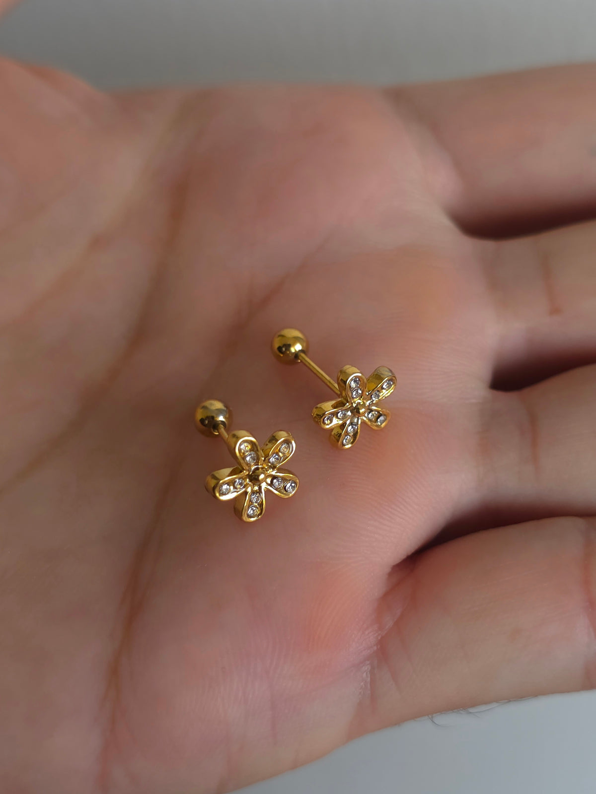 Floral Ball Back Studs