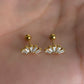 Golden Arc Crystal Ball back Studs