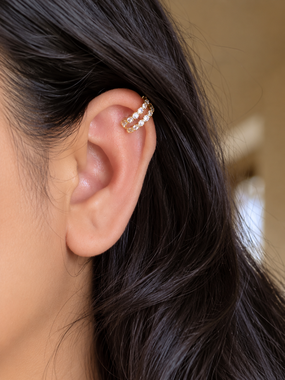 Double layered Earcuff ( Pair)