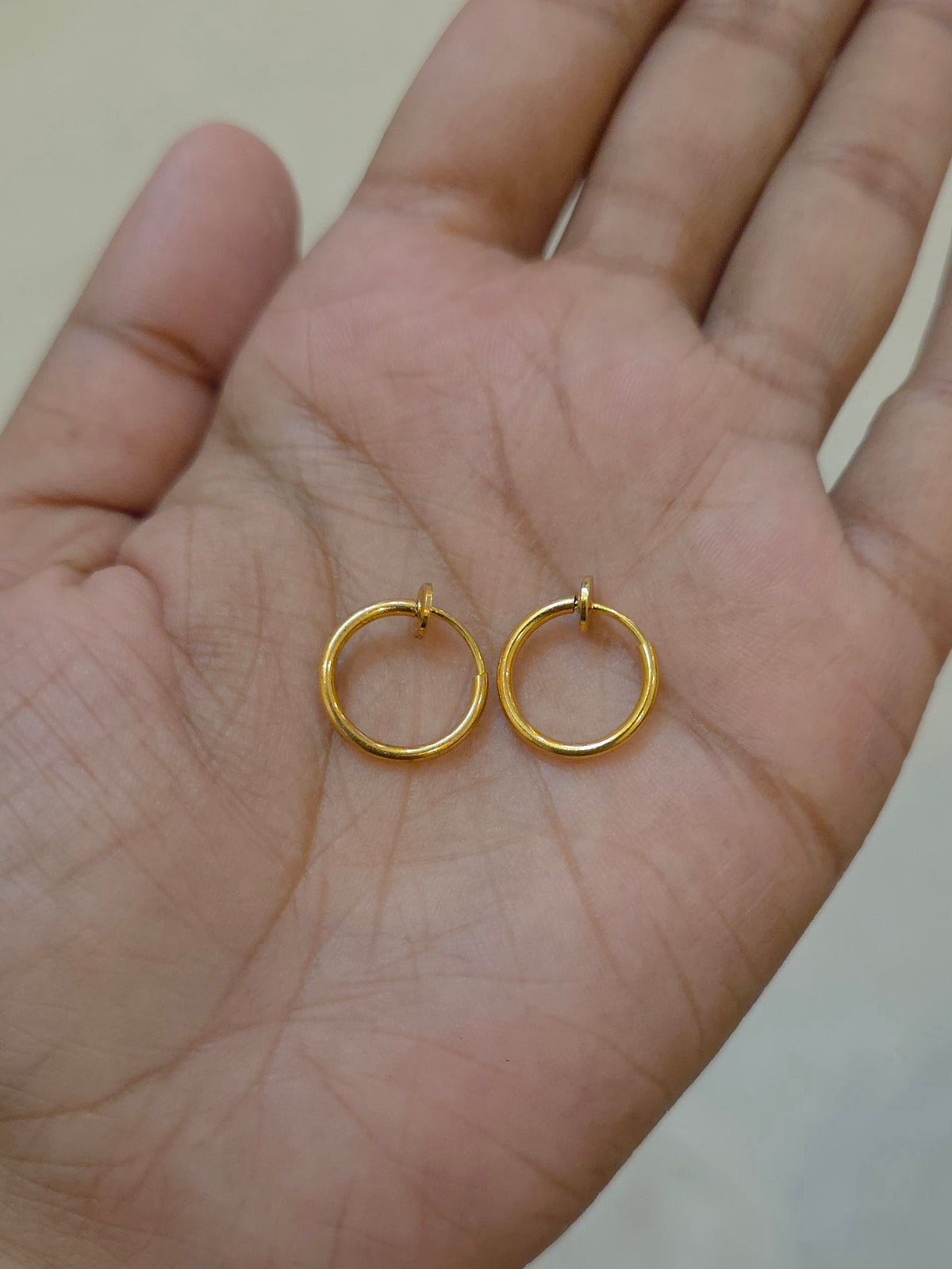 Non-Piercing  Earrings gold (Pair)