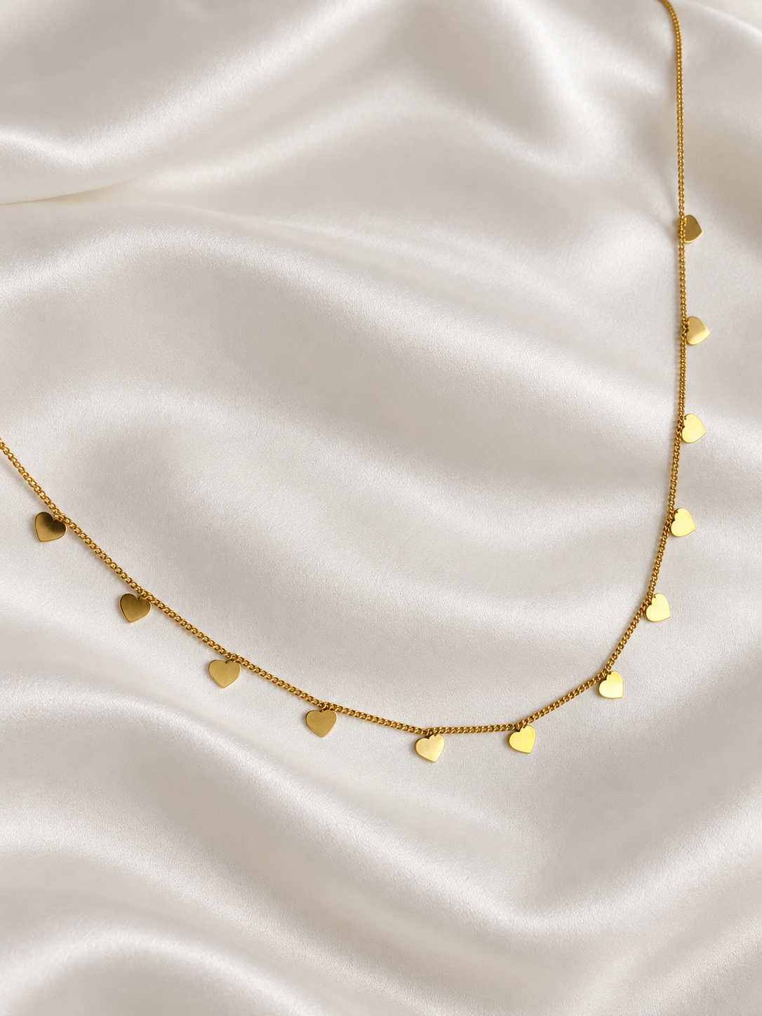 Golden Heart Charm  Necklace