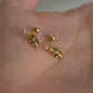 Feather Shine Ball Back Studs