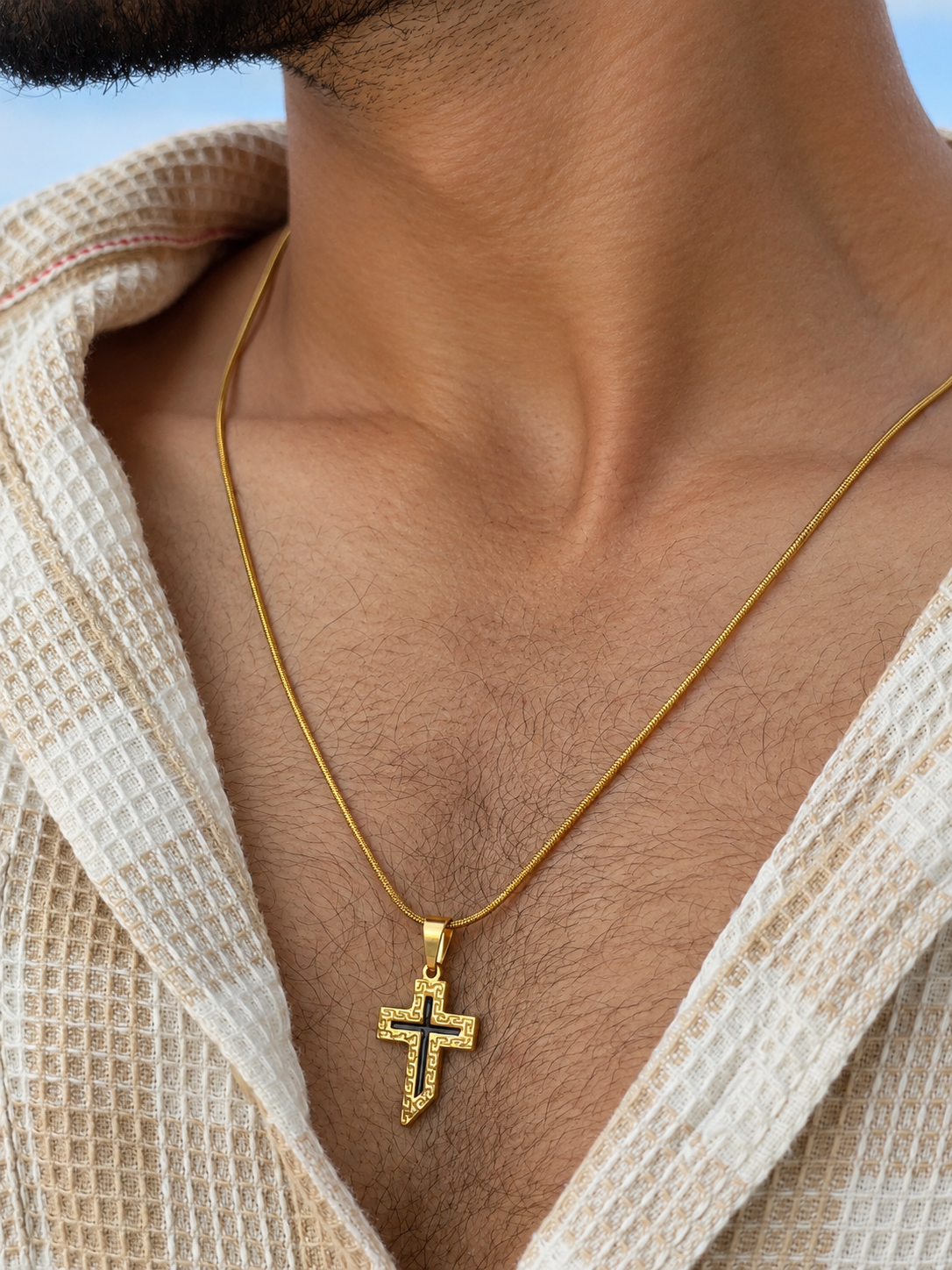 Golden Cross Pendant chain