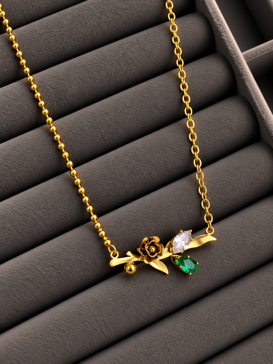 Golden Garden Necklace 🌹✨
