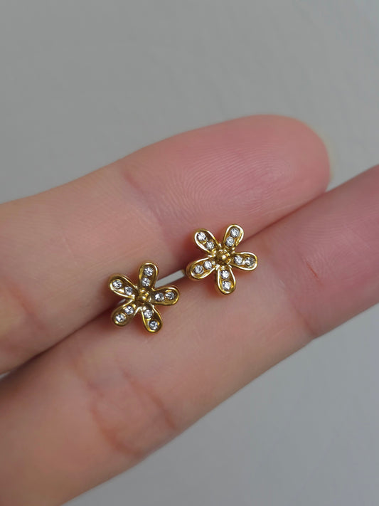 Floral Ball Back Studs