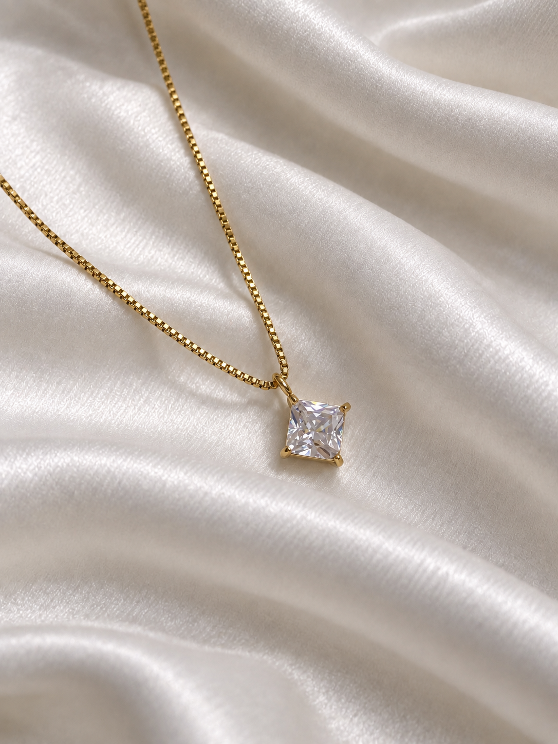 Crystal Square Necklace