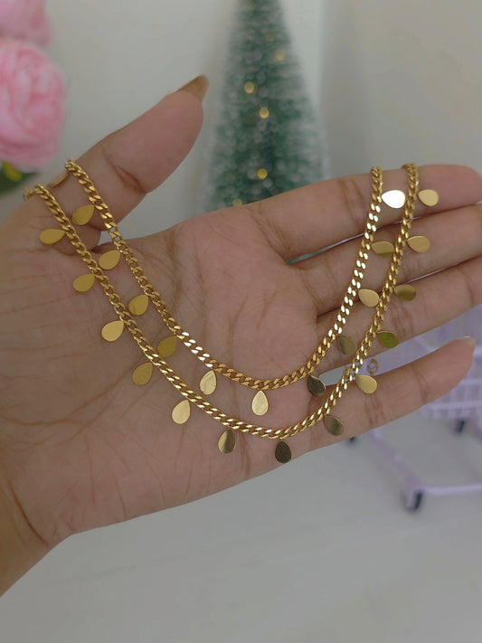 Golden Droplet Anklets(Pair)
