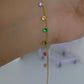 Rainbow Gem Bracelet (316L  PVD plated)